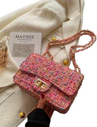 Ophelia Chain Shoulder Bag Textured
