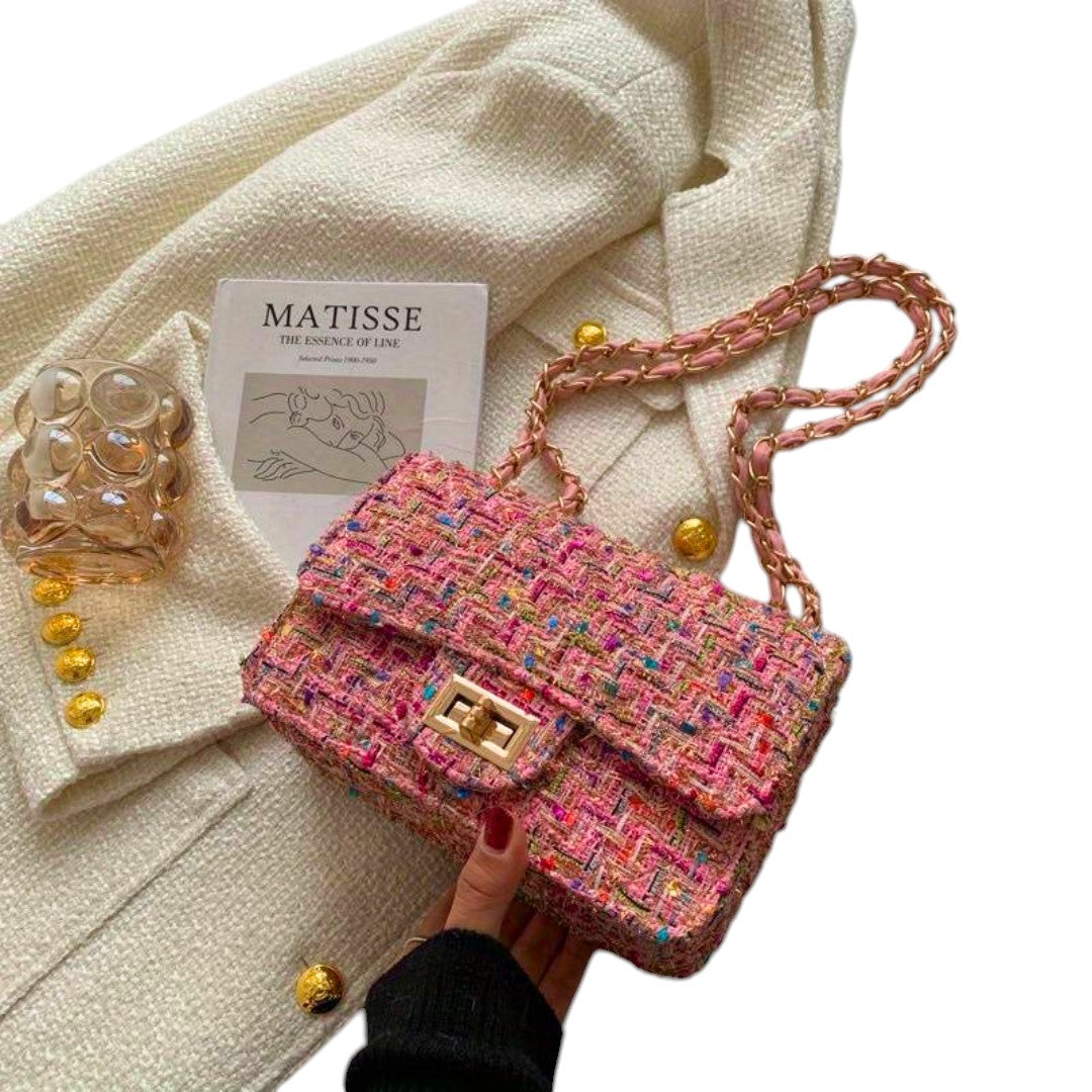 Ophelia Chain Shoulder Bag Textured