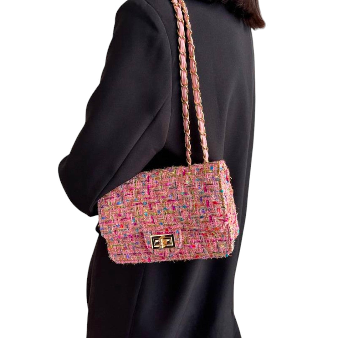 Ophelia Chain Shoulder Bag Textured