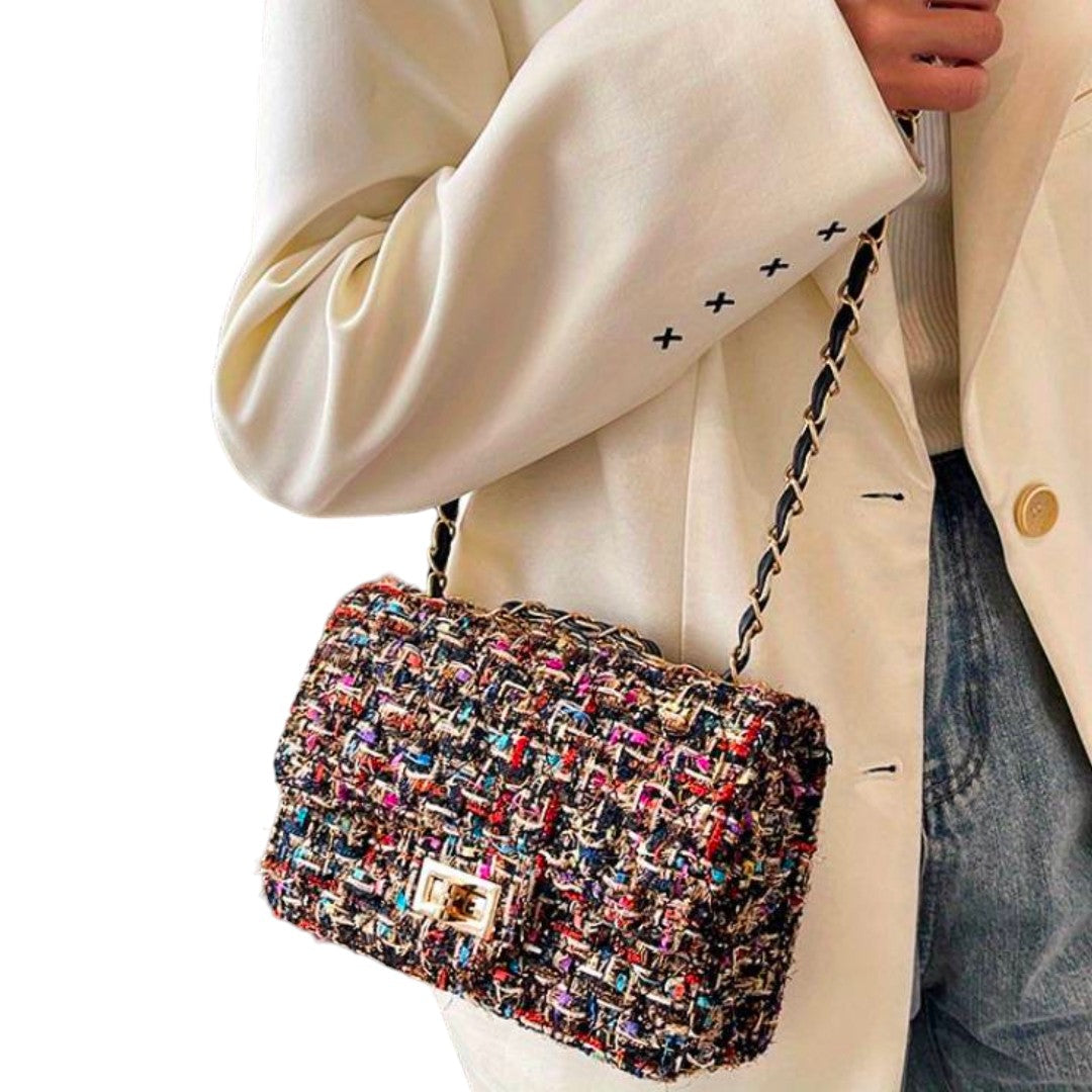 Ophelia Chain Shoulder Bag Textured