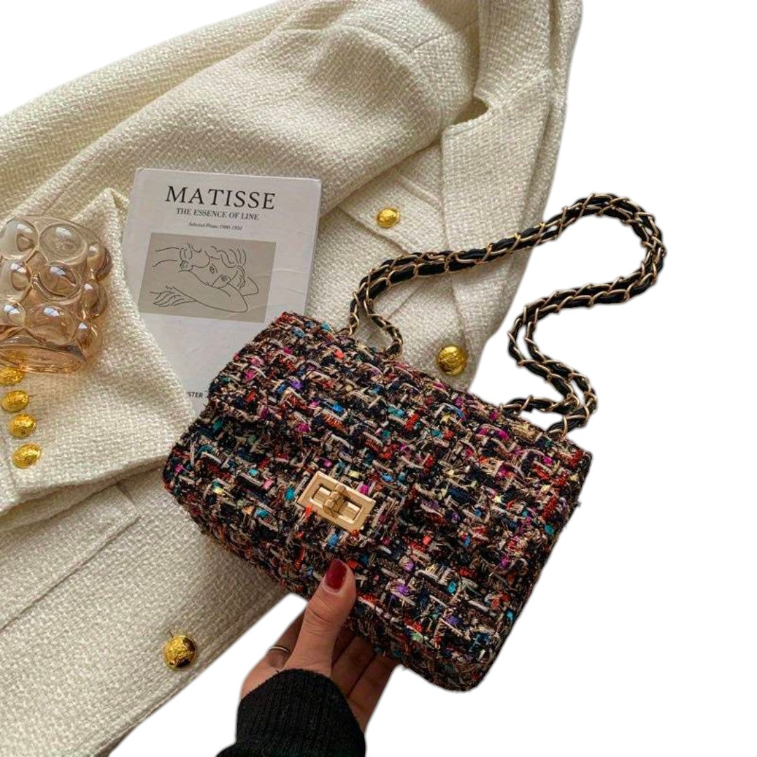 Ophelia Chain Shoulder Bag Textured