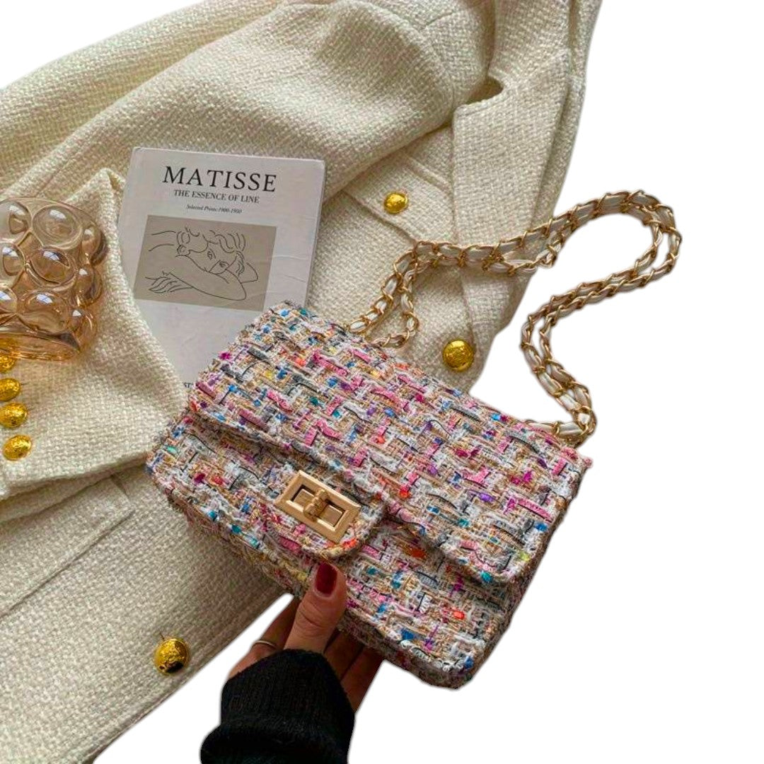 Ophelia Chain Shoulder Bag Textured