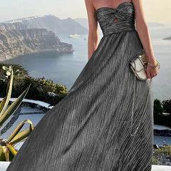 Bustier bodice maxi dress 8