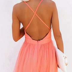 Backless maxi dress with thin straps 4