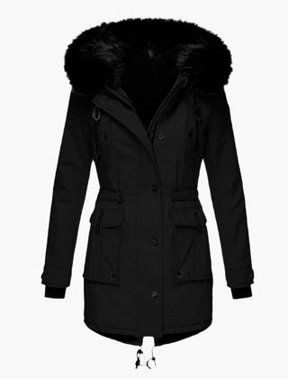 Solveig | Women's Water Resistant Winter Parka With Faux Fur Hood
