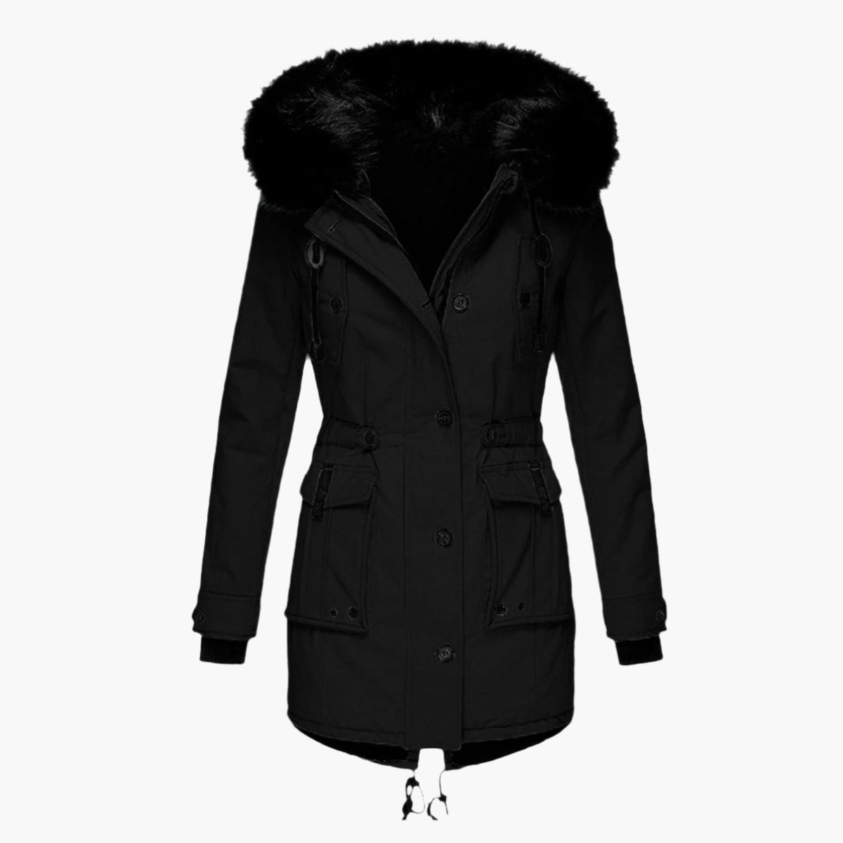 Solveig | Women's Water Resistant Winter Parka With Faux Fur Hood