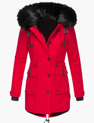 Solveig | Women's Water Resistant Winter Parka With Faux Fur Hood