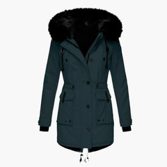 Solveig | Women's Water Resistant Winter Parka With Faux Fur Hood