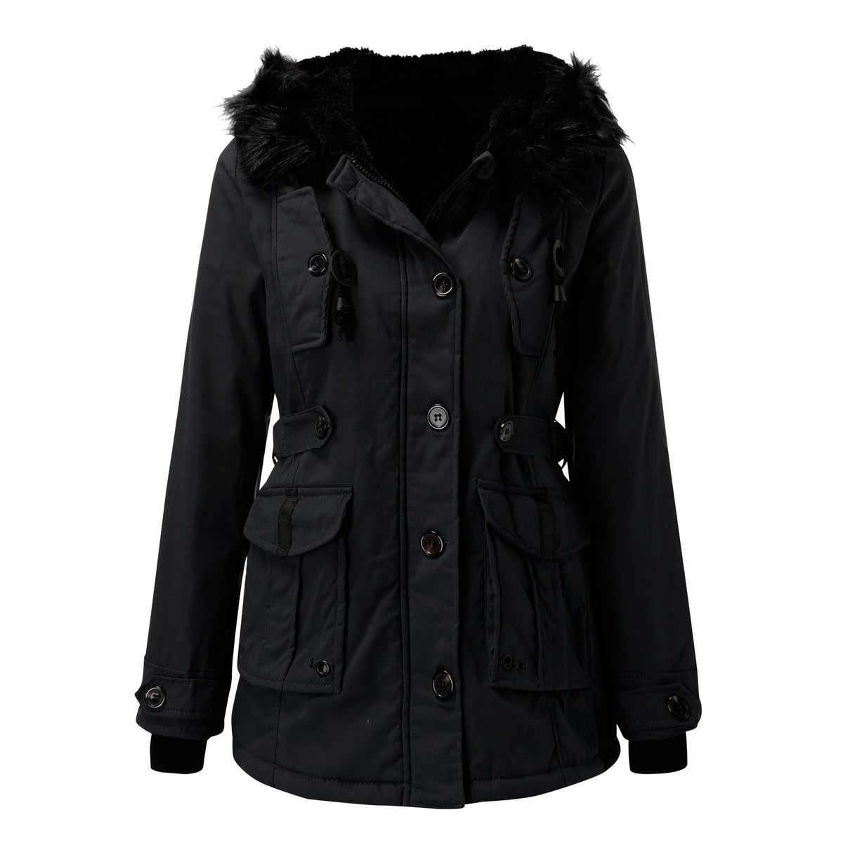 Solveig | Women's Water Resistant Winter Parka With Faux Fur Hood