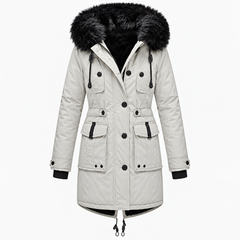 Solveig | Women's Water Resistant Winter Parka With Faux Fur Hood