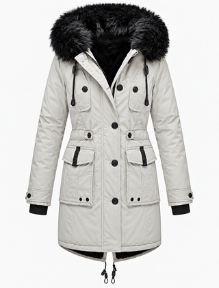 Solveig | Women's Water Resistant Winter Parka With Faux Fur Hood