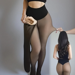 Sophie | Lined Fleece Sheer Womens Thermal Tights