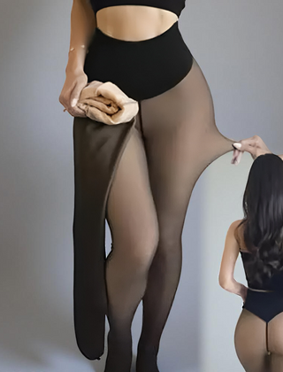 Sophie | Lined Fleece Sheer Womens Thermal Tights