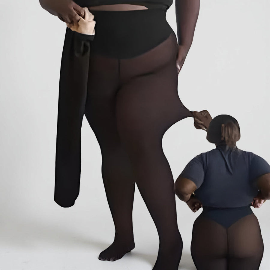 Sophie | Lined Fleece Sheer Womens Thermal Tights