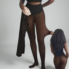 Sophie | Lined Fleece Sheer Womens Thermal Tights