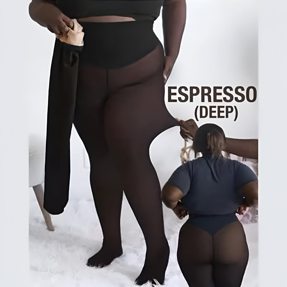 Sophie | Lined Fleece Sheer Womens Thermal Tights