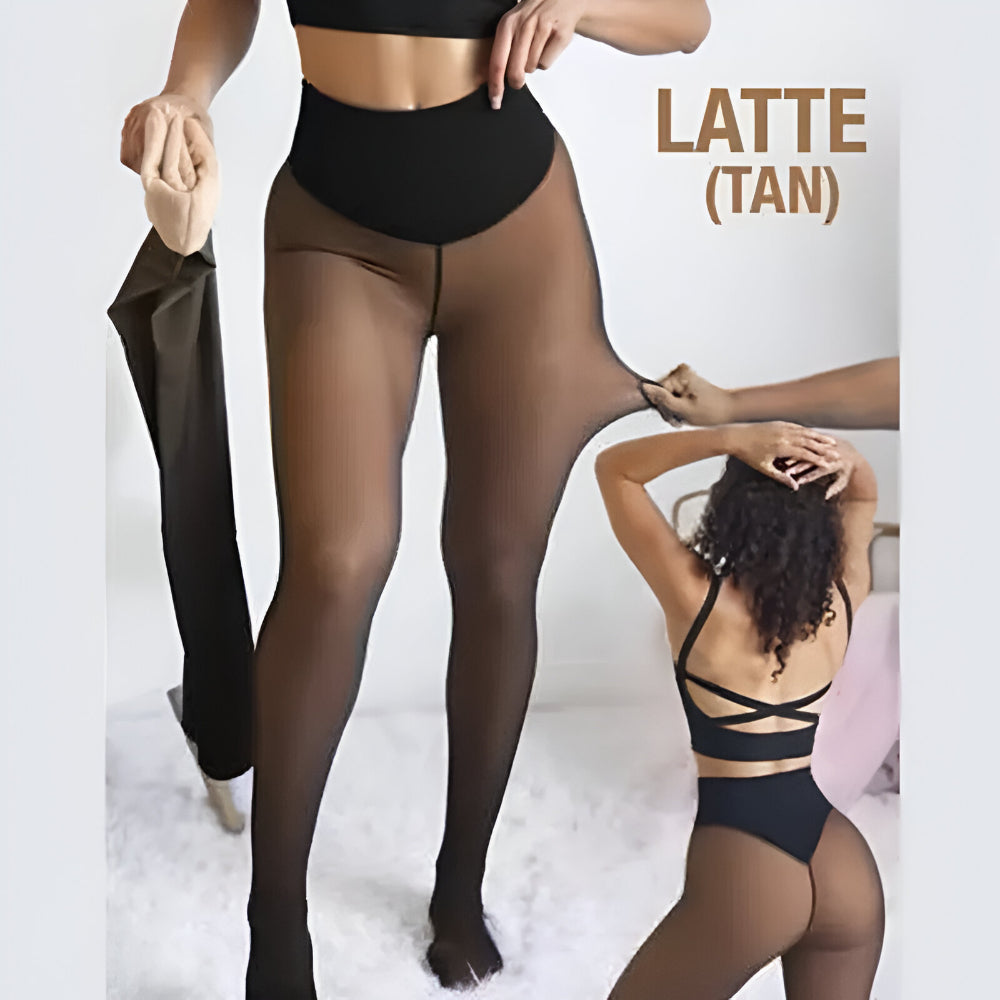 Sophie | Lined Fleece Sheer Womens Thermal Tights