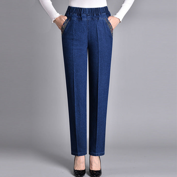Bianca | Comfort Straight-Leg Trousers with Elastic Waist