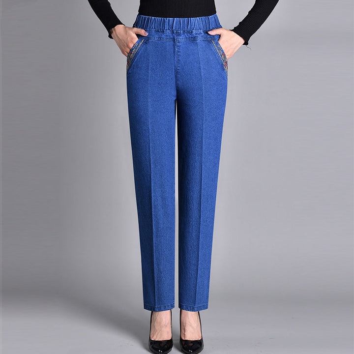 Bianca | Comfort Straight-Leg Trousers with Elastic Waist