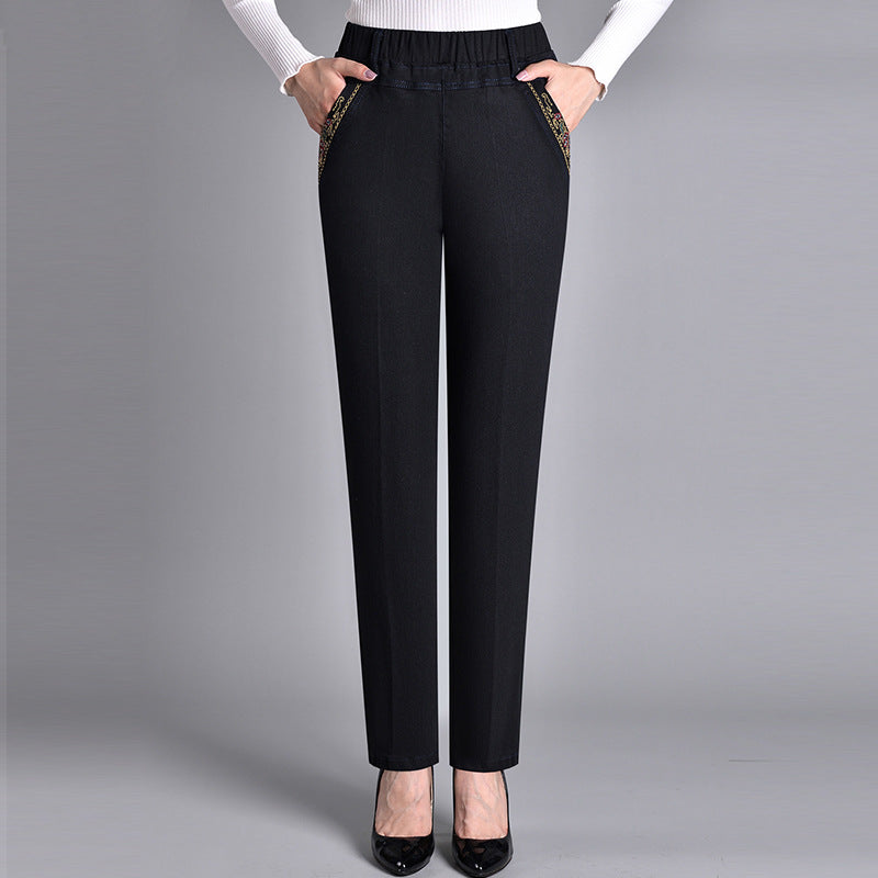 Bianca | Comfort Straight-Leg Trousers with Elastic Waist