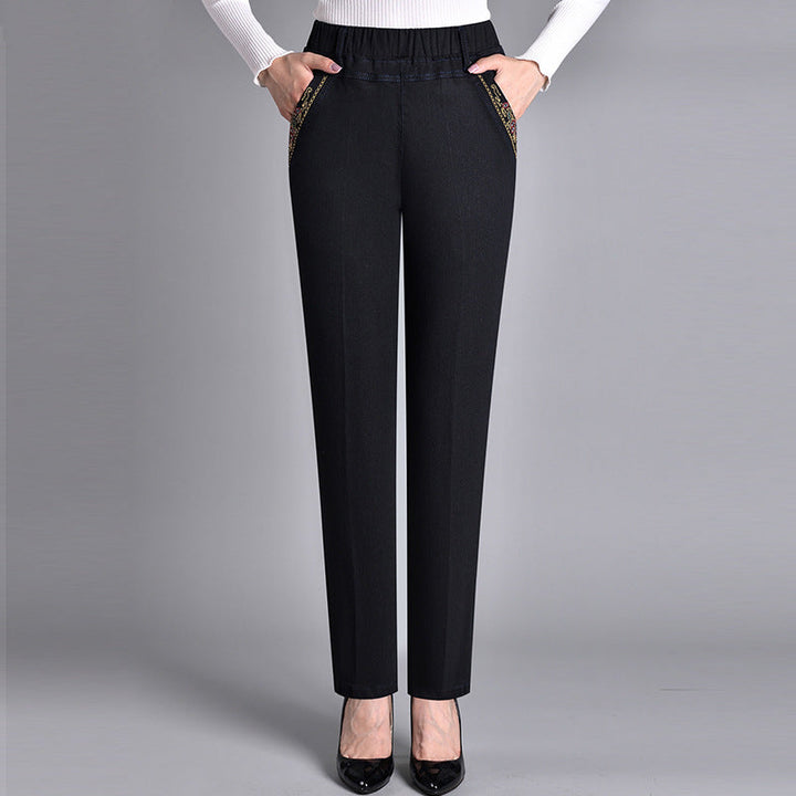 Bianca | Comfort Straight-Leg Trousers with Elastic Waist
