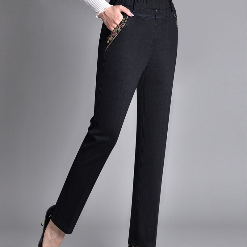 Bianca | Comfort Straight-Leg Trousers with Elastic Waist