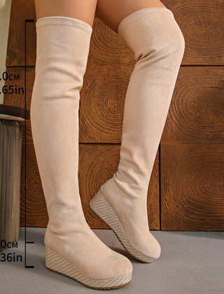 Rosalie Over The Knee Wedge Boots