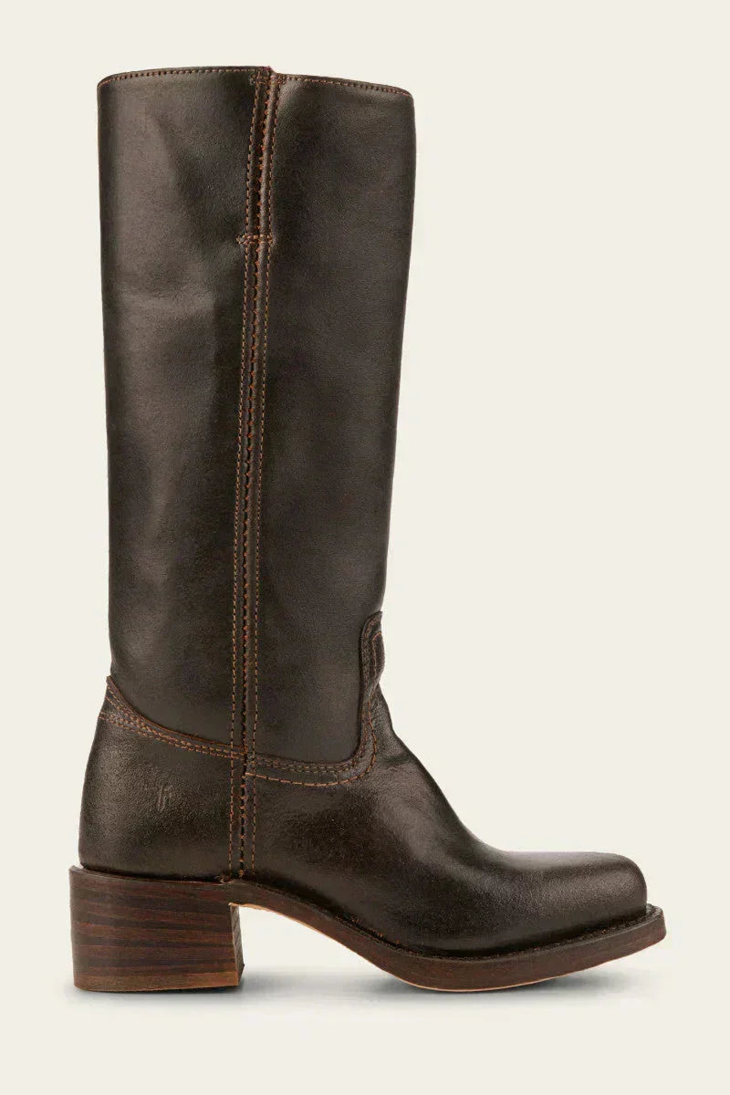 Thelma | Women's Round Toe Knee High Boots With Block Heel