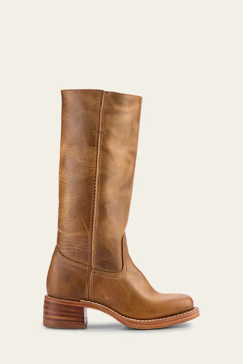 Thelma | Women's Round Toe Knee High Boots With Block Heel
