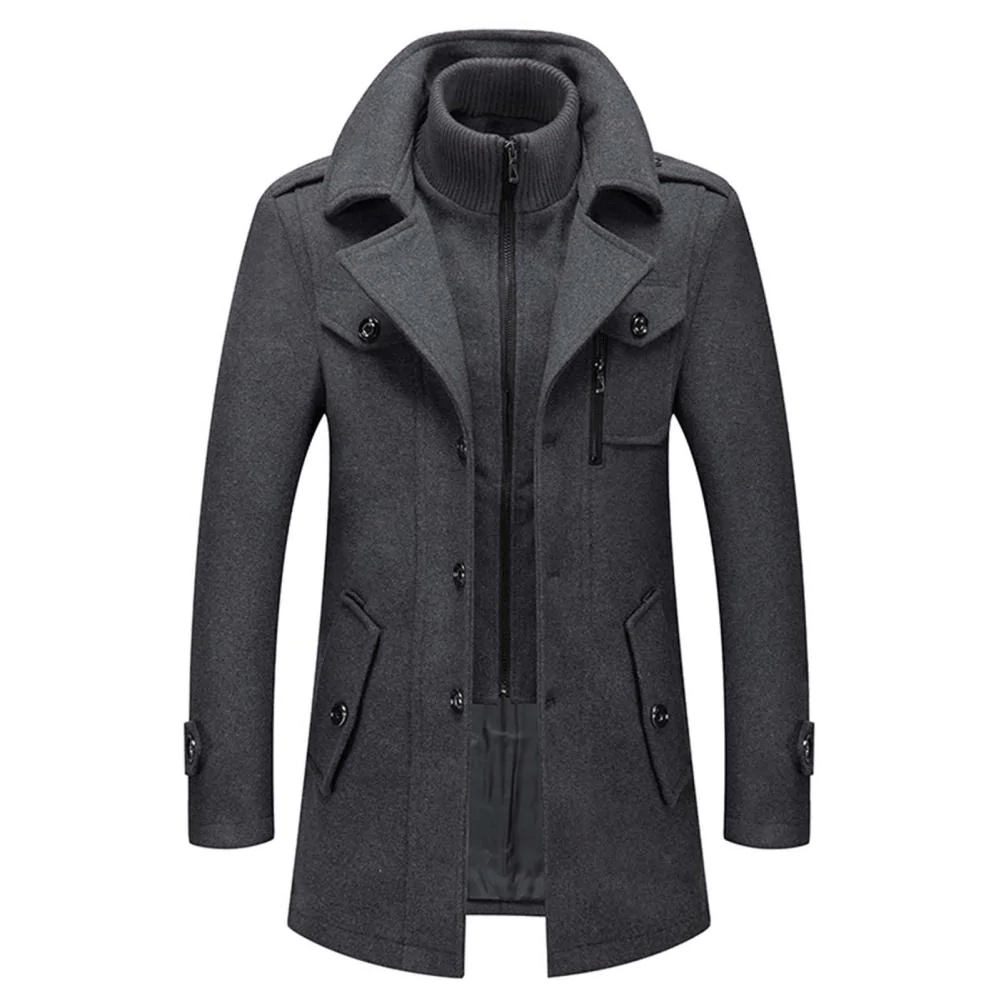 Liam | Wool Men S Collar Coat