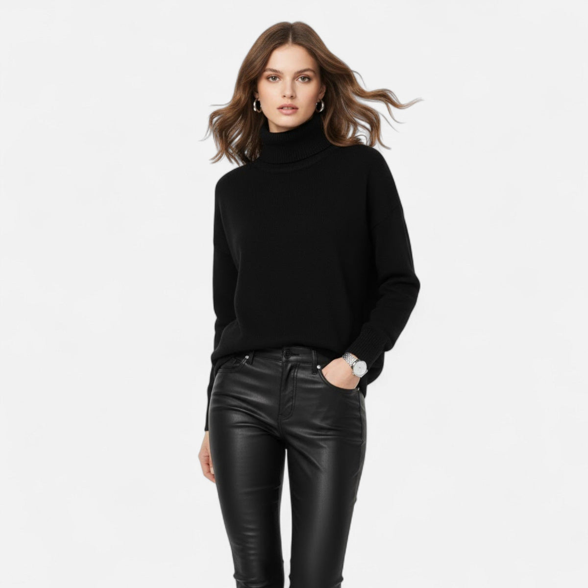 Thea Turtleneck Sweater Chunky Knit