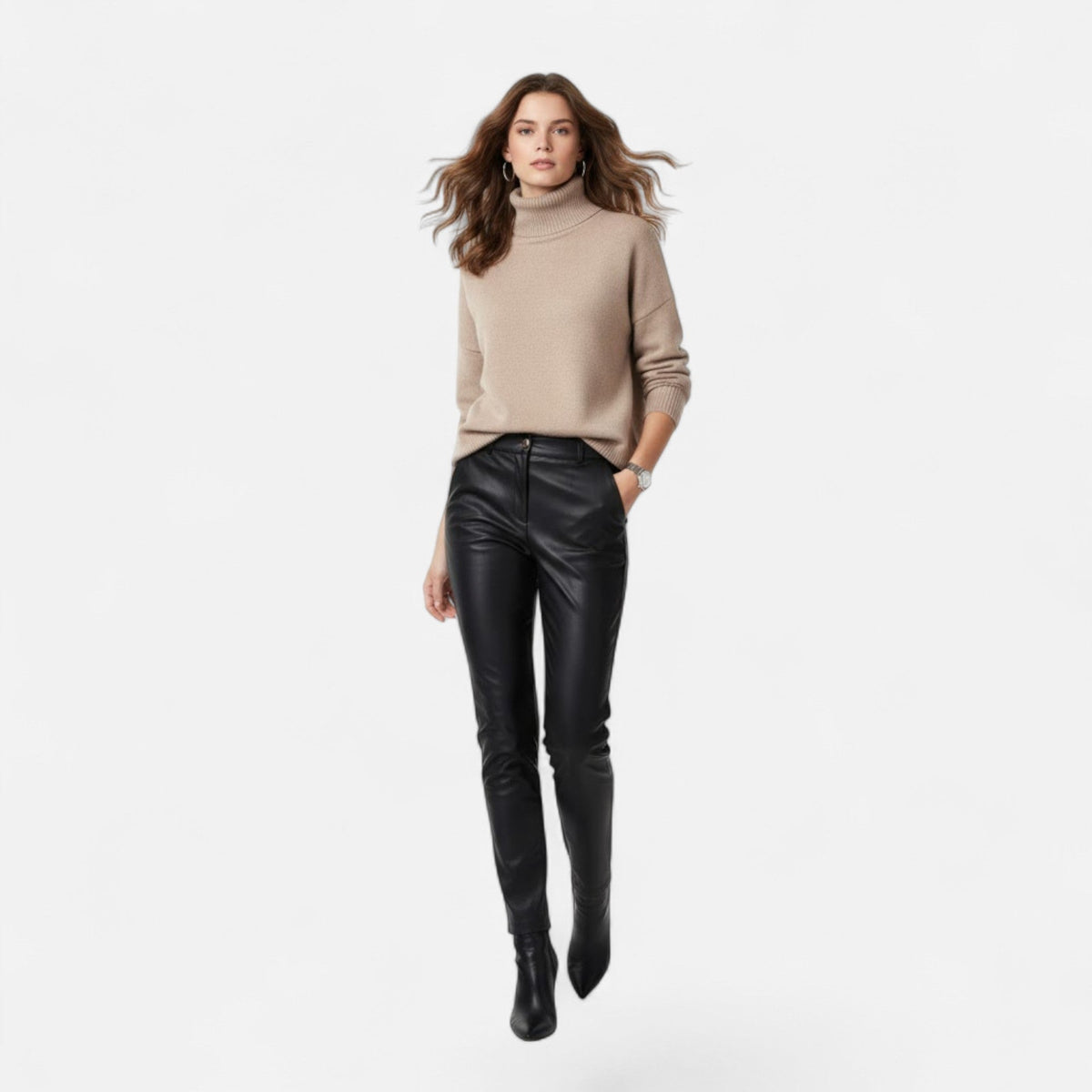 Thea Turtleneck Sweater Chunky Knit