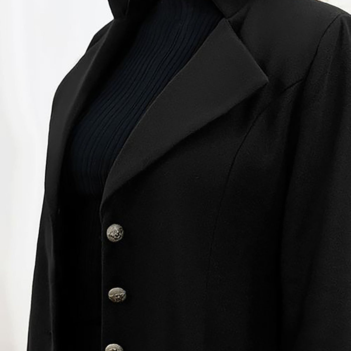 Ladies Long Wool Coat Notch Lapel - View 9