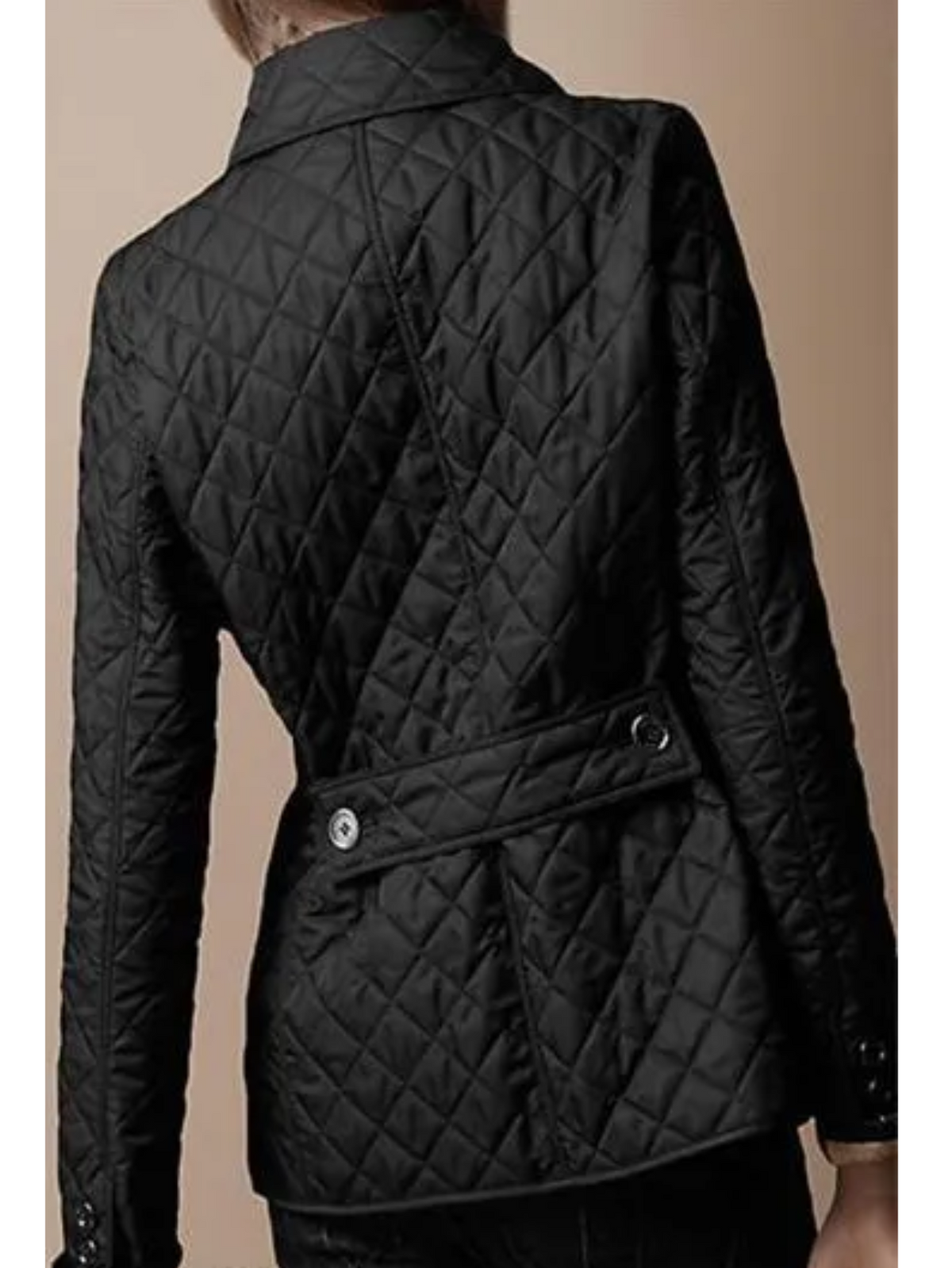 Diamond Quilted Jacket Women Stand Collar - View 10