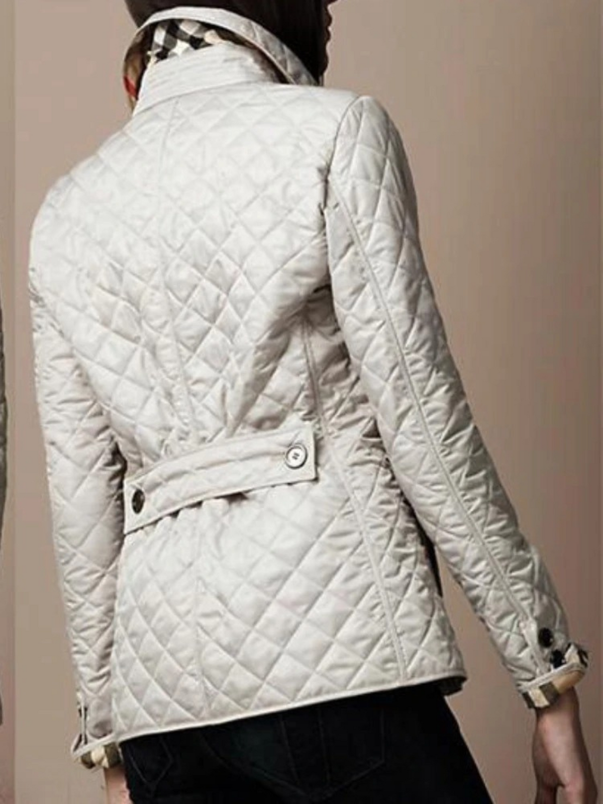 Diamond Quilted Jacket Women Stand Collar - View 12