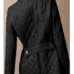 Diamond Quilted Jacket Women Stand Collar - View 2