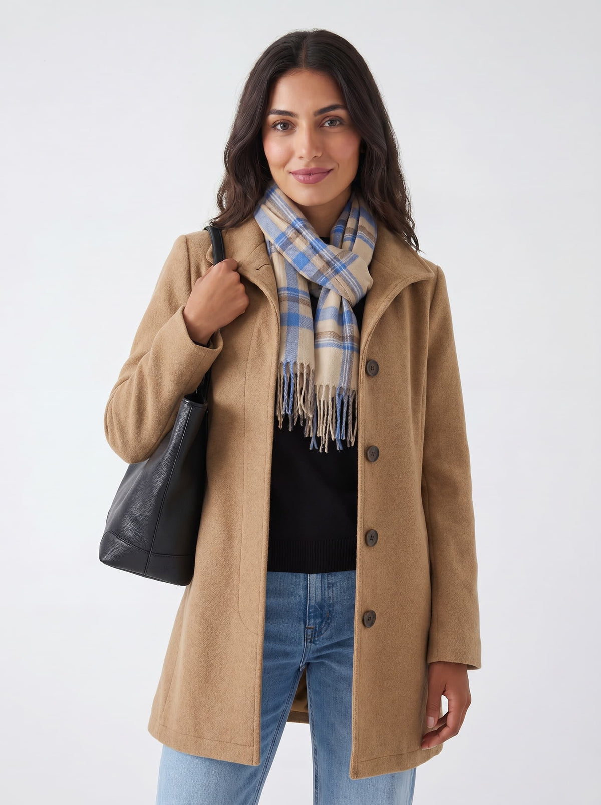 Womens Wool Coat Single Breasted