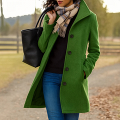 Womens Wool Coat Single Breasted - View 6