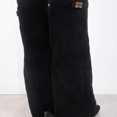 Slouchy Knee High Suede Boots Women - View 6