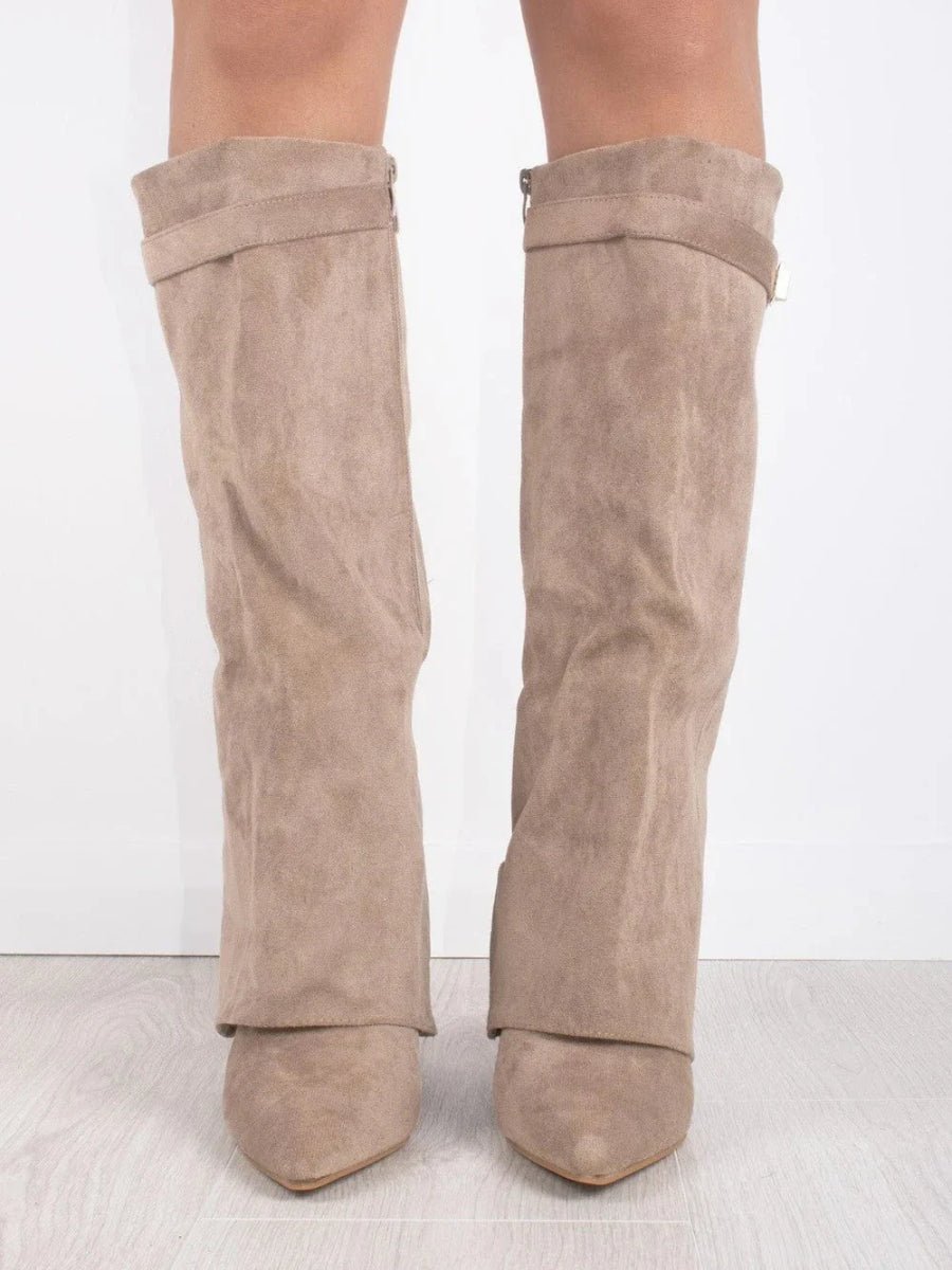 Slouchy Knee High Suede Boots Women - View 8