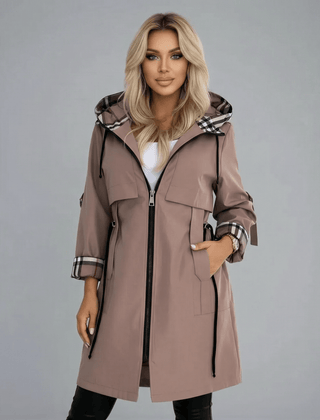 Waterproof Hooded Raincoat Women Long
