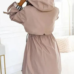 Waterproof Hooded Raincoat Women Long - View 4