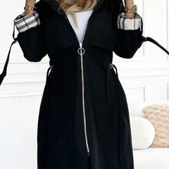 Waterproof Hooded Raincoat Women Long - View 5