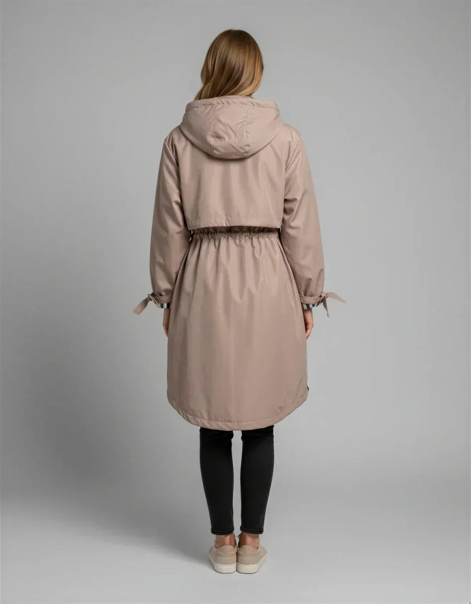 Waterproof Hooded Raincoat Women Long - View 6