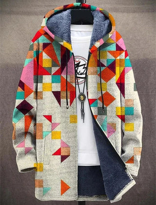 Boho Patchwork Hooded Jacket Women
