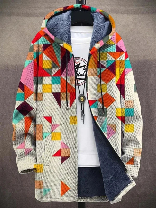 Boho Patchwork Hooded Jacket Women