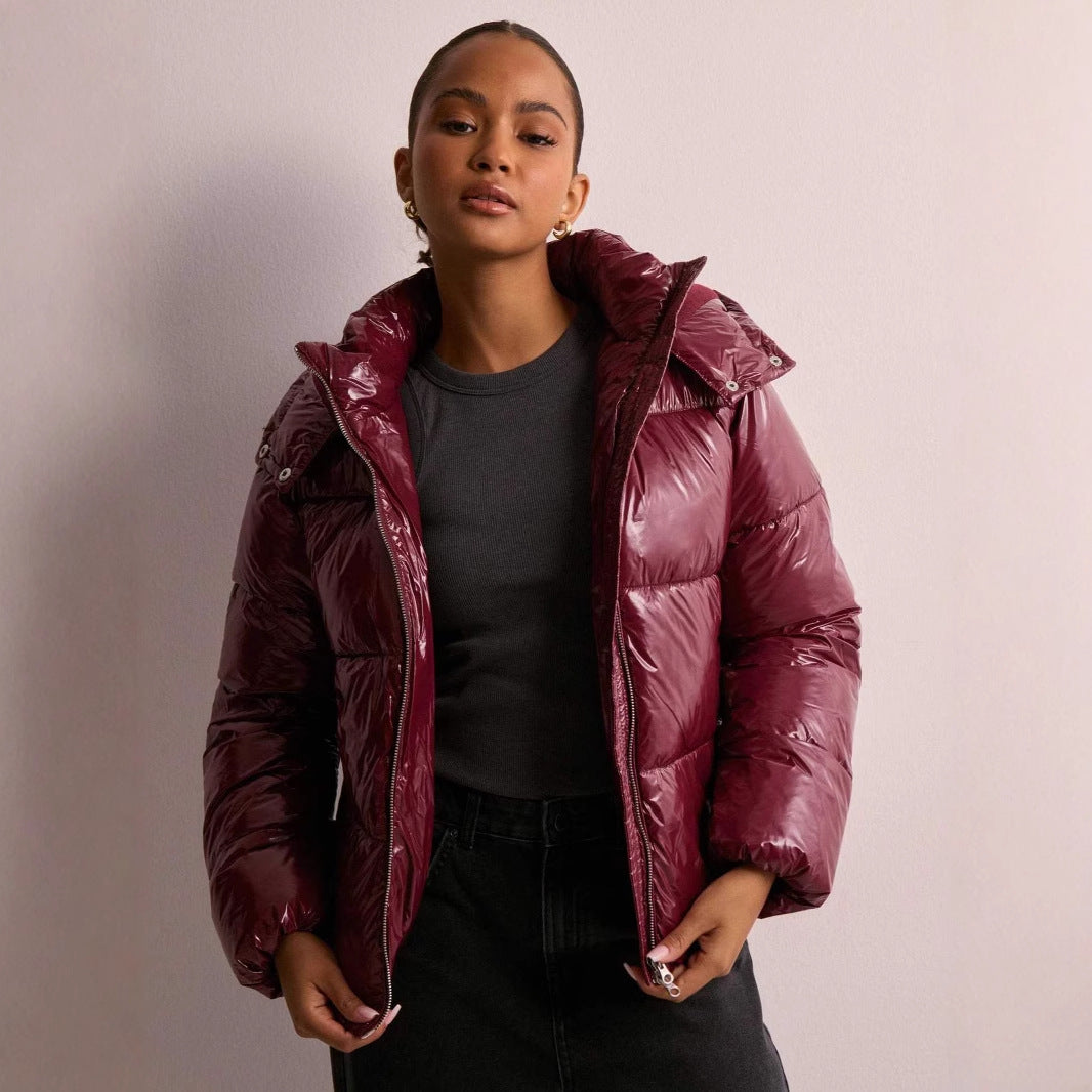 Cropped Puffer Jacket Women Short - View 2