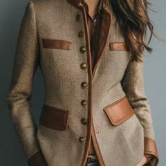 Tweed Blazer Jacket Women Autumn - View 2