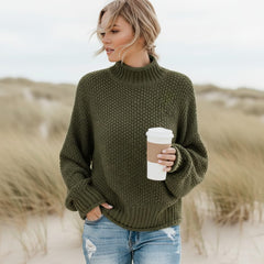 Oversized Turtleneck Sweater Women Chunky - View 4