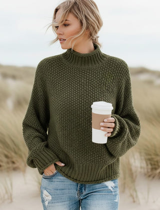 Oversized Turtleneck Sweater Women Chunky - View 4